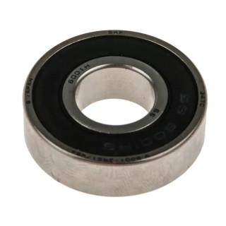 SKF Single Row Deep Groove Ball Bearing 12 mm ID, 28 mm OD, 8 mm Width, Sealed Stainless Steel Cage and Balls W 6001-2RS1/W64