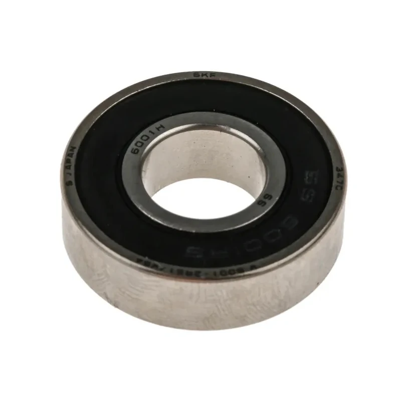 SKF Single Row Deep Groove Ball Bearing 12 mm ID, 28 mm OD, 8 mm Width, Sealed Stainless Steel Cage and Balls W 6001-2RS1/W64