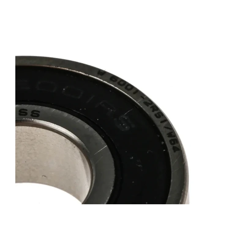 SKF Single Row Deep Groove Ball Bearing 12 mm ID, 28 mm OD, 8 mm Width, Sealed Stainless Steel Cage and Balls W 6001-2RS1/W64