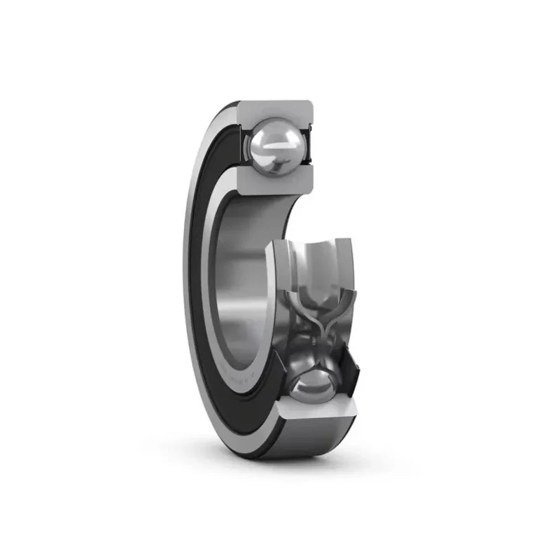 SKF Single Row Deep Groove Ball Bearing 12 mm ID, 28 mm OD, 8 mm Width, Sealed Stainless Steel Cage and Balls W 6001-2RS1/W64