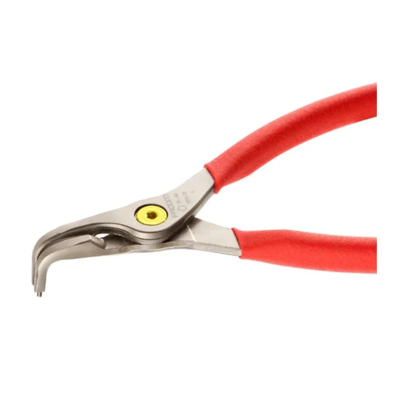 Facom 1-Piece Internal Bent Jaw Circlip Plier 200mm Overall Length VDE/1000V Approved ESD Safe 197A.23