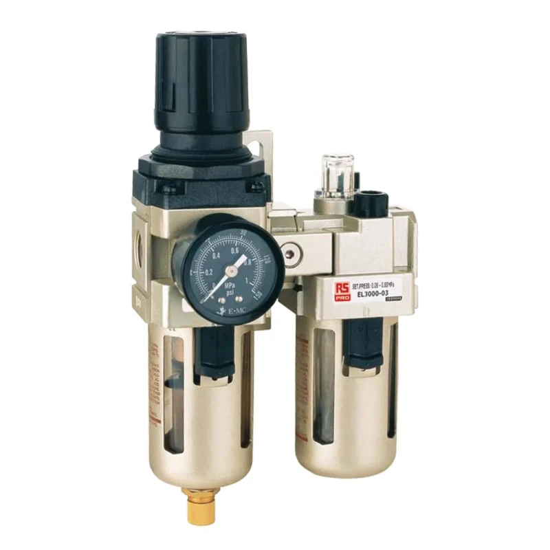 RS PRO 1/2 in G Filter Regulator Lubricator 25 μm Filtration Size Automatic Drain 235-1107