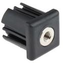 RS PRO Square Nylon Threaded Tube Insert M10 40 mm x 40 mm x 43 mm 1000 kg Static Load Capacity 235-0953