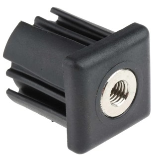 RS PRO Square Nylon Threaded Tube Insert M10 40 mm x 40 mm x 43 mm 1000 kg Static Load Capacity 235-0953