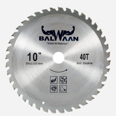 Balwaan Heavy 40T TCT Blade for Brush Cutter, MTAK-AC-BR-5409