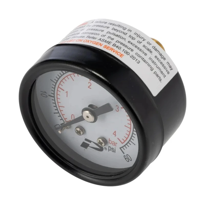 RS PRO 40 mm Steel Case Back Entry Pressure Gauge 1/8 in BSP Connection 60 psi 235-1290