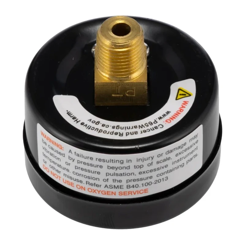 RS PRO 40 mm Steel Case Back Entry Pressure Gauge 1/8 in BSP Connection 60 psi 235-1290