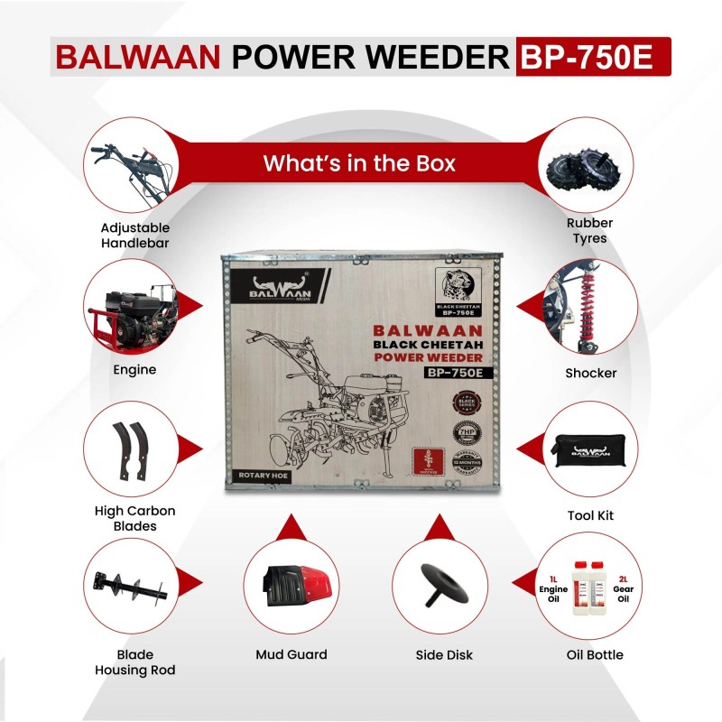 Balwaan Black Cheetah Power Weeder, BP-750E