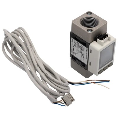 SMC DIN Rail Flow Controller with 1000 L/min Max Flow Rate, PNP Open Collector Output, 12V, Model PFMB7102
