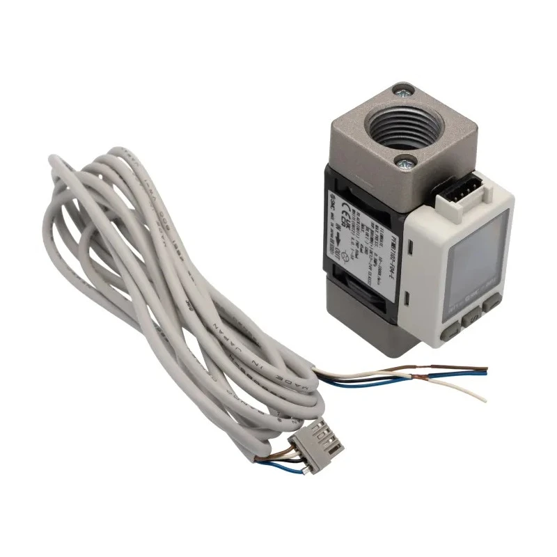 SMC DIN Rail Flow Controller with 1000 L/min Max Flow Rate, PNP Open Collector Output, 12V, Model PFMB7102