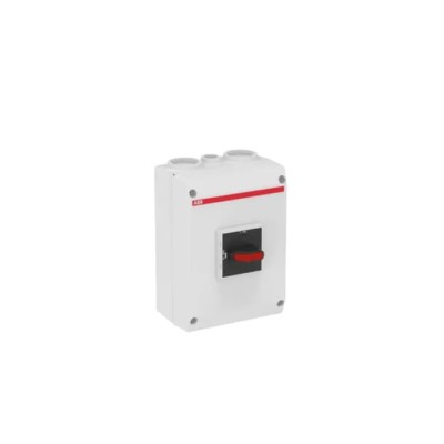 ABB 4-Pole Screw Mount IP65 Switch Disconnector, Auxiliary Contacts, Handle Black, Series OTE 