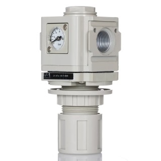RS PRO Pneumatic Regulator G 1/2 Port, 10 bar Max Pressure, 60L/s Flow Rate, Anodised Aluminium Body 235-4740