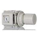 RS PRO Pneumatic Regulator G 1/2 Port, 10 bar Max Pressure, 60L/s Flow Rate, Anodised Aluminium Body 235-4740