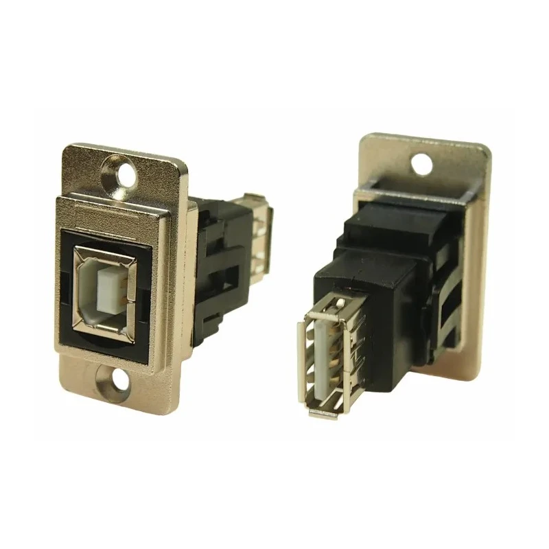 RS PRO USB Connector Panel Mount Female/Female, 2-Port USB Type B to A, USB 2.0 235-4752
