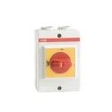 ABB 3-Pole Screw Mount Switch Disconnector IP65, Yellow Red Handle, OTP Series 
