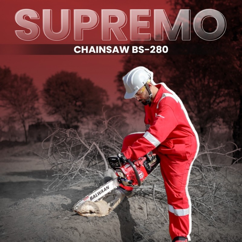 Balwaan BS-280 18 Inches Supremo Chainsaw with 62cc Engine