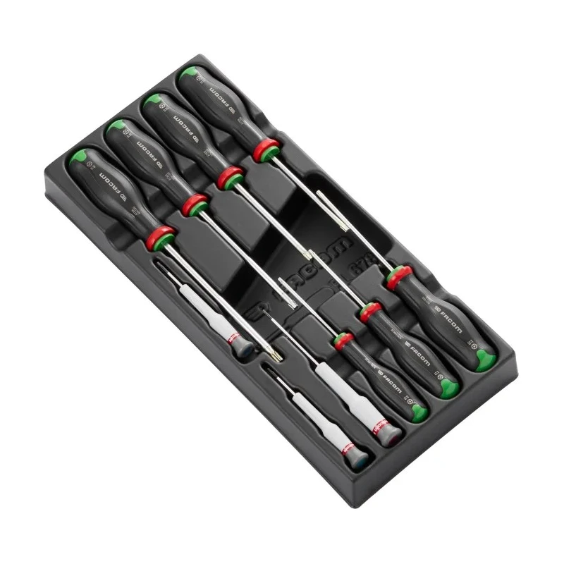 Facom Pozidriv, Slotted, Phillips, Hexagon, Torx Standard Screwdriver Set, 10-Piece MOD.AT6PB