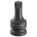 Facom Impact Socket 8 mm Spline, 1/2 in Drive, 50 mm Length NSV.8