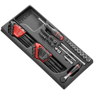 Facom 56 Piece Socket Tool Kit with Thermoformed Tray MOD.R161-46PB