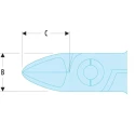 Facom Micro-Tech Long Thin Side Cutter Bi-Metal Handle 110mm 426.MT