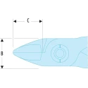 Facom High Capacity Bi-Metal Handle Side Cutter, 16mm Jaw Width, 125mm Length 415.MT