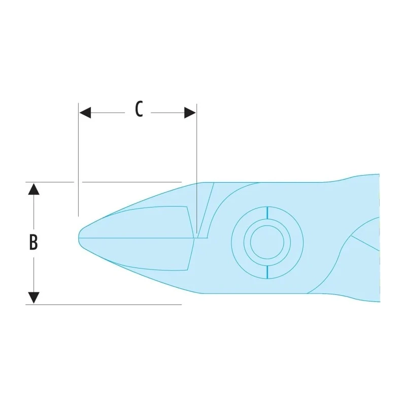 Facom High Capacity Bi-Metal Handle Side Cutter, 16mm Jaw Width, 125mm Length 415.MT