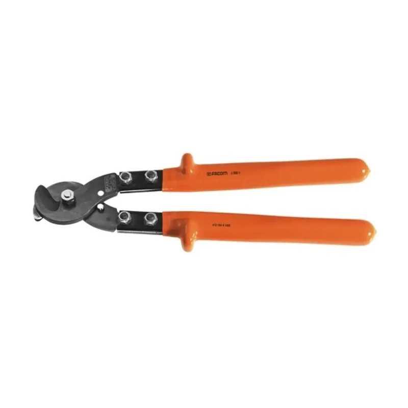 Facom VDE/1000V Approved Cable Cutter, 230mm Overall Length, 32mm Jaw Length, DIN EN 60900 Compliant 412.150AVSE