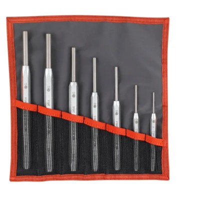 Facom 7-Piece Punch Set, 230mm Overall Length, Sizes 2,3,4,5,6,8,10 mm 249.JT7