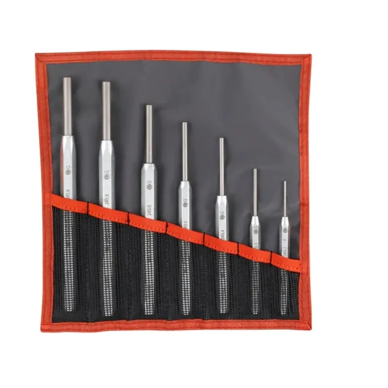Facom 7-Piece Punch Set, 230mm Overall Length, Sizes 2,3,4,5,6,8,10 mm 249.JT7