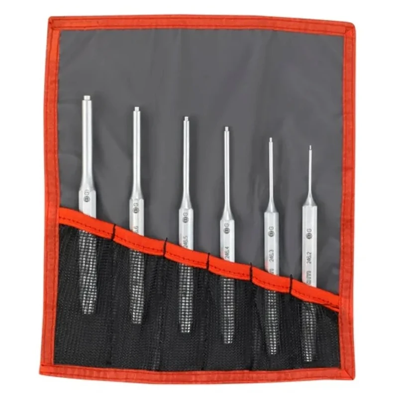 Facom 6-Piece Punch Set, 200mm Overall Length, Model 246.JT6