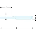 Facom 1-Piece Drift Punch with 8mm Shank and 150mm Overall Length 248.8