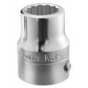 Facom 3/4 in Drive 3/4 in 12 Point Square Socket Satin Chrome Finish 51mm Overall Length K.3/4B