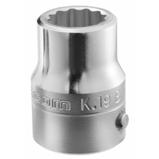Facom 3/4 in Drive 3/4 in 12 Point Square Socket Satin Chrome Finish 51mm Overall Length K.3/4B