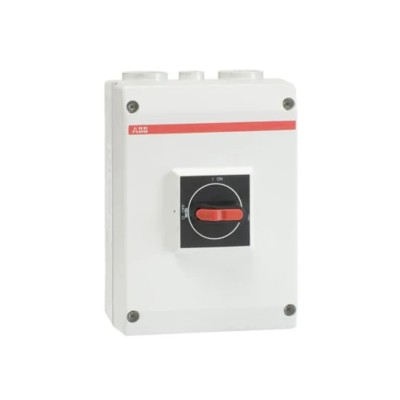 ABB 4-Pole Switch Disconnector 690V AC, 63A, IP65, Black Handle, Series OTP 