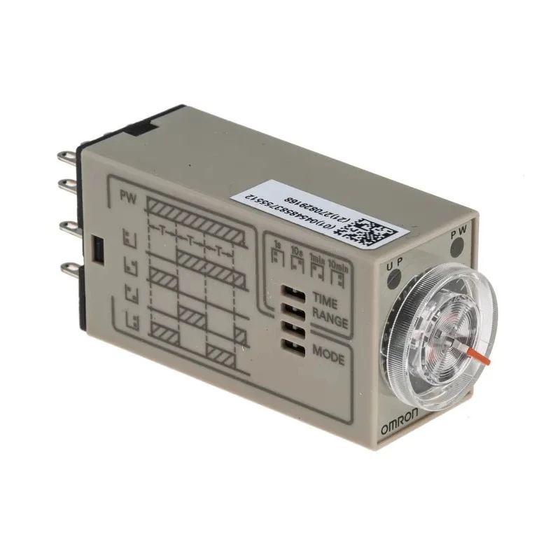 Omron H3YN Series DIN Rail Panel Mount Timer Relay 4-Contact 24 V AC/DC 0.1 s to 10 min Multifunction 