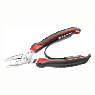 Facom Combination Plier Serrated Bi-Material Ergonomic Grip High Carbon Steel Chrome Finish 165mm 187A.16CPE
