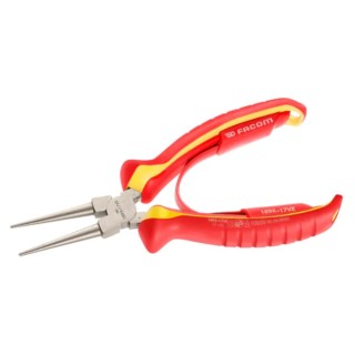 Facom 1-Piece Round Nose Plier Serrated, 170mm Overall 189A.17VE