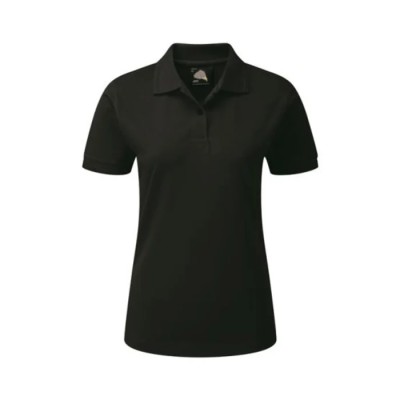 Orn Ladies Black Cotton, Polyester Premium Weight Polo Shirt 91 cm 1160-10/B/08