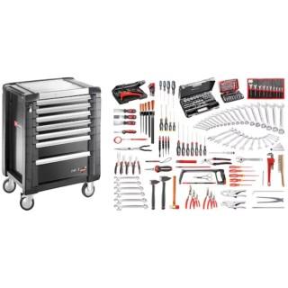 Facom 200 Piece Mechanical Tool Kit with Drawer Chest and Foam Trays JET7.M140A