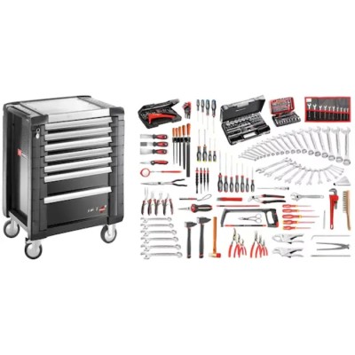 Facom 200 Piece Mechanical Tool Kit with Drawer Chest and Foam Trays JET7.M140A
