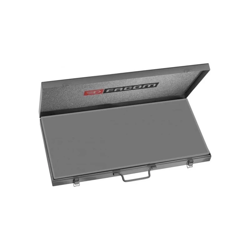 Facom ABS Tool Box with Latch Lock, Fixed Tray, Grey, Model BT.105