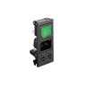 Bulgin C14 Vertical Panel Mount IEC Connector 250V 10A Female Quick Connect BZV03/Z0000/75