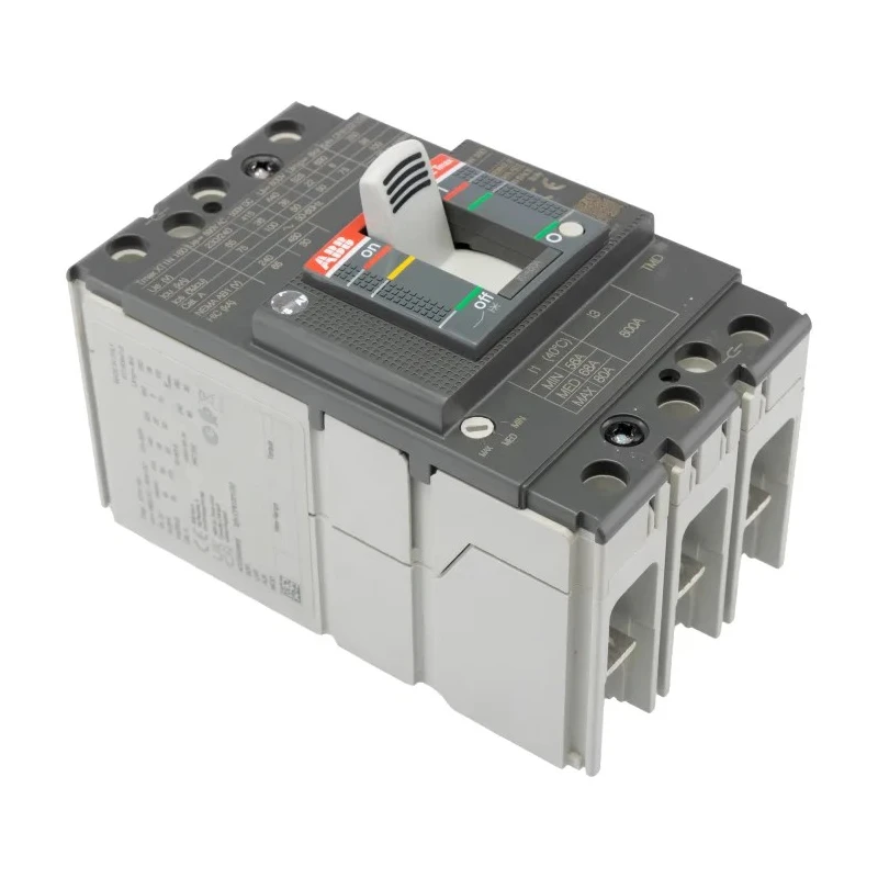 ABB Tmax XT Molded Case Circuit Breaker 3-Pole 80A 5kA Breaking Capacity Fixed Mounting 1SDA067415R1 XT1N 160 TMD 80A FF