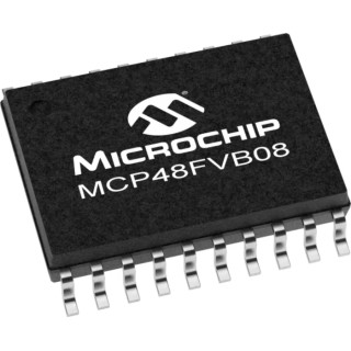 Microchip Digital to Analogue Converter 8 bit 8-Channel SPI Interface 20-Pin TSSOP MCP48FVB08-20E/ST