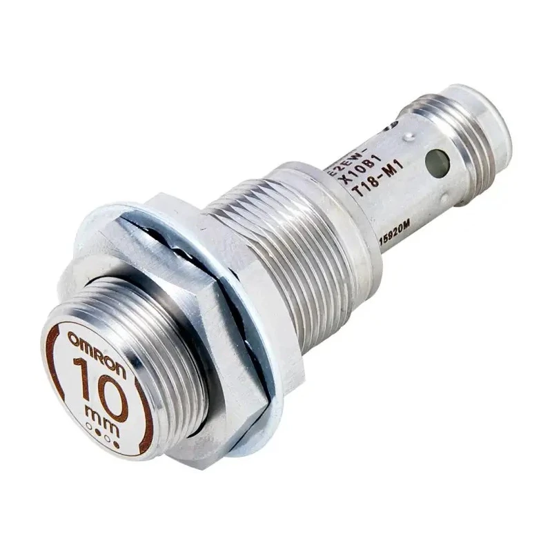 Omron Threaded Barrel Inductive Proximity Sensor M18 PNP 30 V dc 200 mA 10 mm Sensing Distance E2EW-X10B3T18-M1