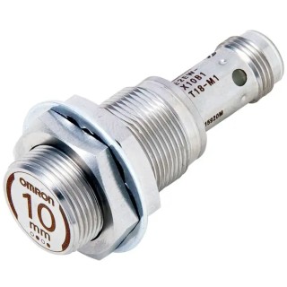 Omron Threaded Barrel Inductive Proximity Sensor M18 NPN 30V DC 10 mm 200mA E2EW-X10C318-M1