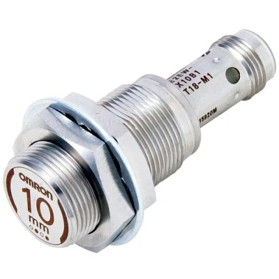 Omron Threaded Barrel Inductive Proximity Sensor M18 NPN 30V DC 10 mm 200mA E2EW-X10C318-M1