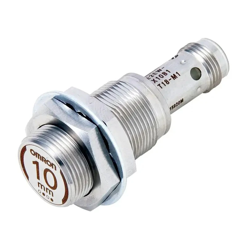Omron Threaded Barrel Inductive Proximity Sensor M18 NPN 30V DC 10 mm 200mA E2EW-X10C318-M1