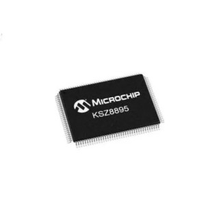 Microchip 128-Pin PQFP Ethernet Switch IC, 100 Mbps Data Rate, RGMII RMII MII Interface, 1.14 V to 1.32 V Supply KSZ8895RQXI