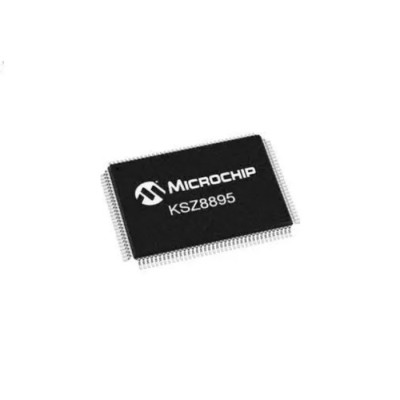 Microchip 128-Pin PQFP Ethernet Switch IC, 100 Mbps Data Rate, RGMII RMII MII Interface, 1.14 V to 1.32 V Supply KSZ8895RQXI